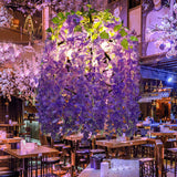 Industrial Colorful Flower Globe Chandeliers - 1/3/5-Light Options