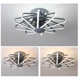 Nordic Cage-Style LED Ceiling Fan Light, Semi-Flush Mount Fixture