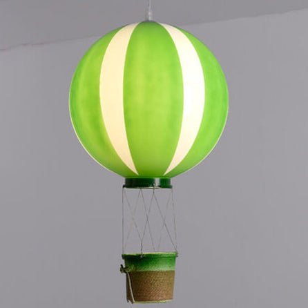 Scandinavian Modern 1-Light Hot Air Balloon Pendant Light, Iron & Acrylic