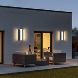 Sleek Solar-Powered Waterproof Acrylic Long-Strip LED Outdoor Wall Sconce Lamp