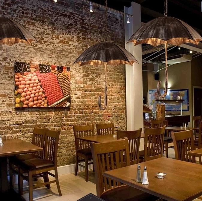 Vintage Industrial 5-Light Umbrella Chandeliers – Retro-Style Ceiling Lighting