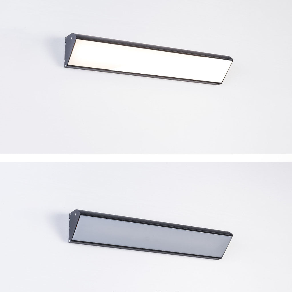 Modern Industrial Waterproof LED Wall Sconce with Rectangular Aluminum Frame and Acrylic Panel for Outdoor Patio