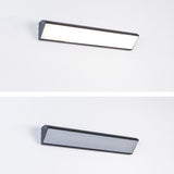 Modern Industrial Waterproof LED Wall Sconce with Rectangular Aluminum Frame and Acrylic Panel for Outdoor Patio