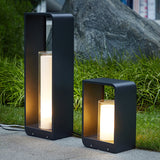 Modern Minimalist Square-Frame LED Landscape Light - Waterproof Stainless Steel & Acrylic for Outdoor Patio & Lawn