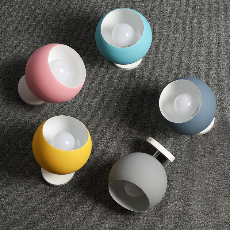Nordic Macaron Dome 1-Light Semi-Flush Ceiling Light - Modern Minimalist Design