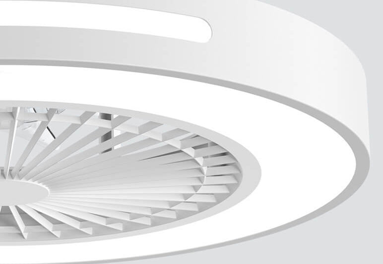 Nordic Macaron Square Wood LED Flush-Mount Ceiling Fan Light - Modern Minimalist Design