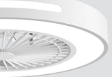 Nordic Macaron Square Wood LED Flush-Mount Ceiling Fan Light - Modern Minimalist Design