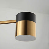 Sleek Modern Minimalist Black & Gold 4-8 Light Semi-Flush Mount Ceiling Light