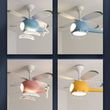Charming Cartoon Aircraft LED Ceiling Fan Light with Downrods