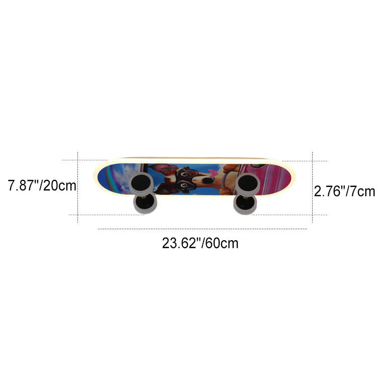 Creative Cartoon Skateboard LED Kids’ Flush Mount Ceiling Light – Acrylic Ceiling Fixture