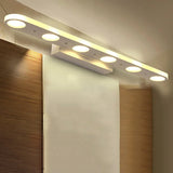 Modern White Oval Acrylic Vanity Light – Long Sleek Wall Sconce Lamp (4- or 6-Light)