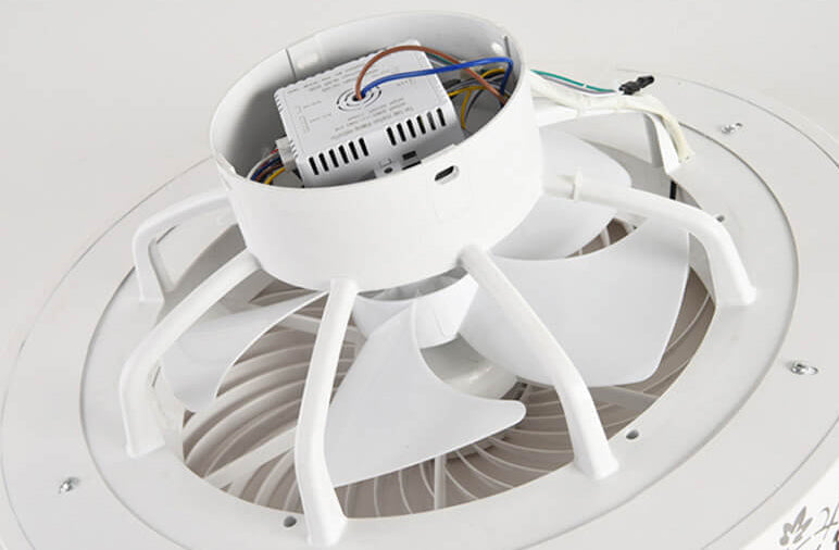 Luxurious Modern Round Lace LED Flush-Mount Ceiling Fan Light