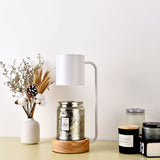 Japanese Minimalist Wooden Table Lamp with Dimmable Light, Timer, and Melting-Wax Glow (1-Light)