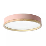 Elegant Macaron-Style Round Acrylic LED Flush-Mount Ceiling Light