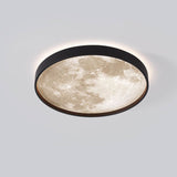 Nordic Moon Round LED Flush Mount Ceiling Light — Creative Minimalist Design with Soft Ambient Glow
