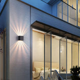 Sleek Modern Solid-Color Aluminum Square LED Outdoor Wall Sconce – Waterproof, Energy-Efficient Outdoor Lighting