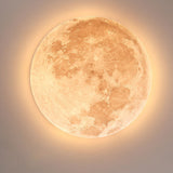 Nordic Minimalist Moon-Round LED Flush-Mount Ceiling Light with PVC Diffuser