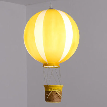 Scandinavian Modern 1-Light Hot Air Balloon Pendant Light, Iron & Acrylic