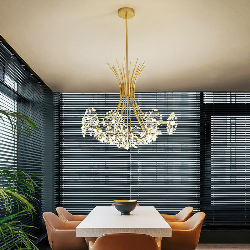 Crystal 13-19 Light Dandelion Shade Chandeliers – Elegant Crystal Pendant Lighting