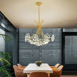 Crystal 13-19 Light Dandelion Shade Chandeliers – Elegant Crystal Pendant Lighting