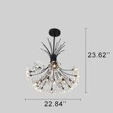 Crystal 13-19 Light Dandelion Shade Chandeliers – Elegant Crystal Pendant Lighting
