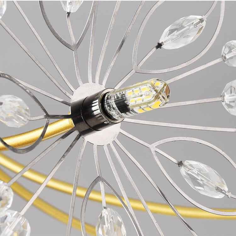 Crystal 13-19 Light Dandelion Shade Chandeliers – Elegant Crystal Pendant Lighting