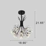 Crystal 13-19 Light Dandelion Shade Chandeliers – Elegant Crystal Pendant Lighting