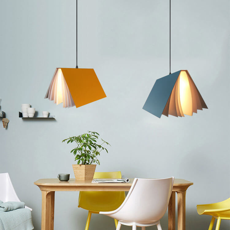 Flying Book Pendant Light – 1-Light with Metal and PVC Book Shade