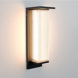 Modern Minimalist Solar LED Outdoor Wall Sconce – Rectangular Stainless Steel & Acrylic, Waterproof Patio Lighting