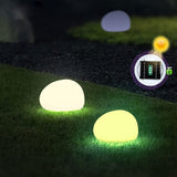 Solar-Powered Waterproof PE Sphere LED Outdoor Lawn Light - Decorative Garden Accent