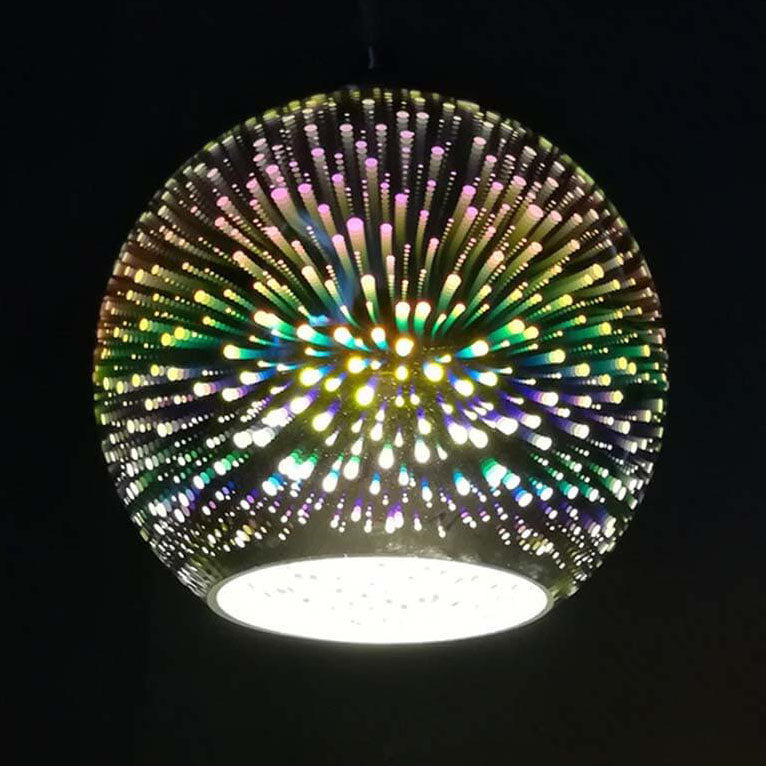 Modern Creative 3D Colorful Fireworks Glass Dome Island Light Chandelier - 2/3-Light