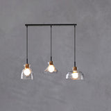 Nordic Clear Rippled Glass 1-Light Pendant Light with Shade