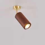 Nordic Minimalist Walnut Wood LED Track Spotlight — Linear Ceiling Light (1–4 Lights), Semi-Flush Mount