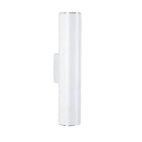 Sleek Aluminum 2-Light Cylindrical Wall Sconce Lamp