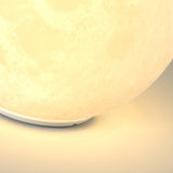 Nordic Contemporary Solar Moon LED Pendant Light – Waterproof Round PE Resin Outdoor Patio Lighting