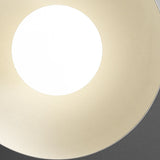 Japanese Wabi-Sabi Iron & Glass 1-Light Semi-Flush Mount Fixture