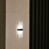 Courtyard Waterproof Acrylic LED Solar Wall Sconce Lamp - Modern Outdoor Lighting