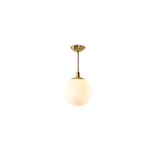 Nordic Minimalist White Orb 1-Light Pendant Lamp