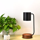 Japanese Minimalist Wooden Table Lamp with Dimmable Light, Timer, and Melting-Wax Glow (1-Light)