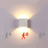 Contemporary Square LED Wall Sconce with Body Sensor – Modern Minimalist Lighting