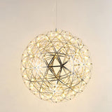 Sleek Modern Globe 12-Light LED Firework Pendant Light