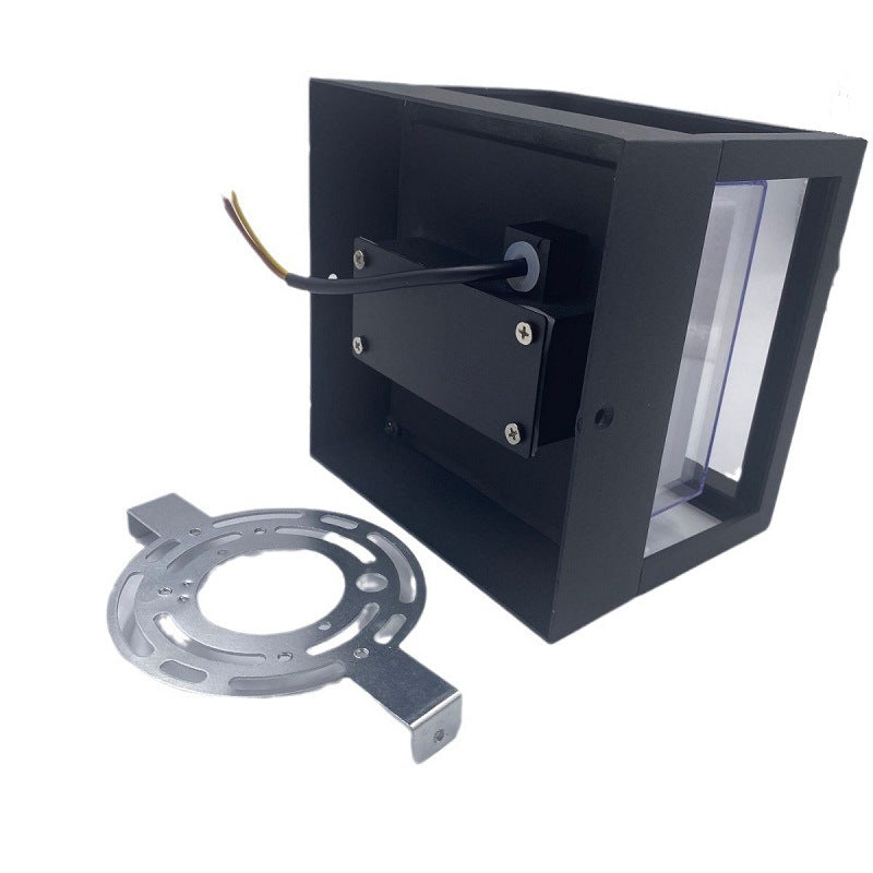Modern Minimalist Waterproof Square LED Outdoor Wall Sconce Lamp - Aluminum & Acrylic, Garden