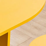 Sleek Modern Minimalist Oval Density-Plate Dining Table & Chair Set for Dining Room