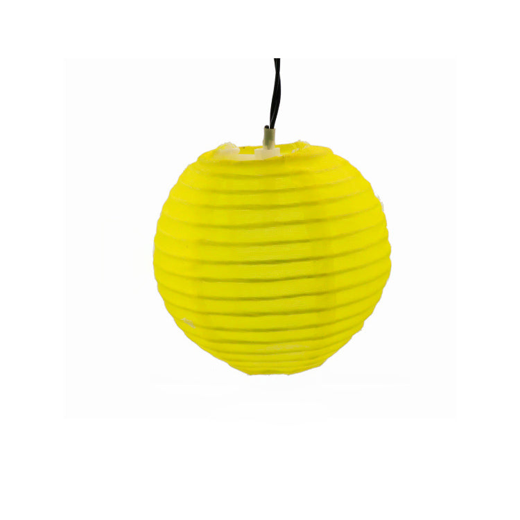 Modern Art Deco Solar Lantern Ball: Waterproof Fabric LED String Lights for Outdoor Patio & Landscape