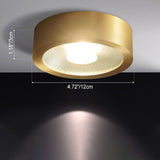 Modern Brass LED Spotlight Flush-Mount Ceiling Light — Cylindrical Design