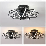 Nordic Cage-Style LED Ceiling Fan Light, Semi-Flush Mount Fixture