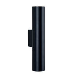 Sleek Aluminum 2-Light Cylindrical Wall Sconce Lamp