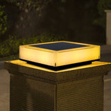 Modern Solar RGB Square Post Head Light for Outdoor Garden & Landscape Lighting