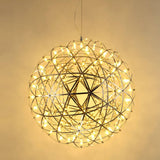 Sleek Modern Globe 12-Light LED Firework Pendant Light