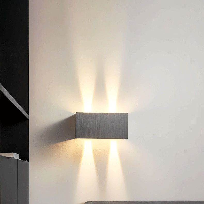 Nordic Minimalist Aluminum LED Reading Wall Sconce - Adjustable Square Beam Lamp